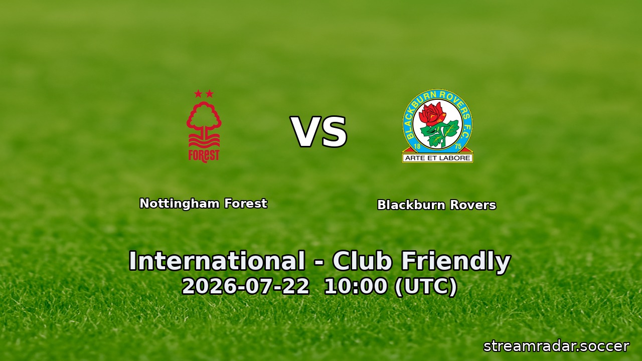 Nottingham Forest vs Blackburn Rovers