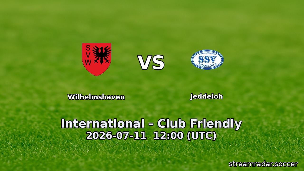Wilhelmshaven vs Jeddeloh