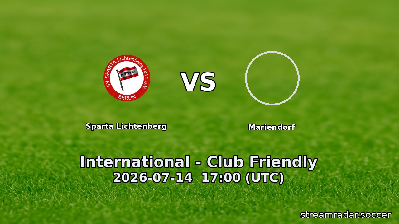 Sparta Lichtenberg vs Mariendorf