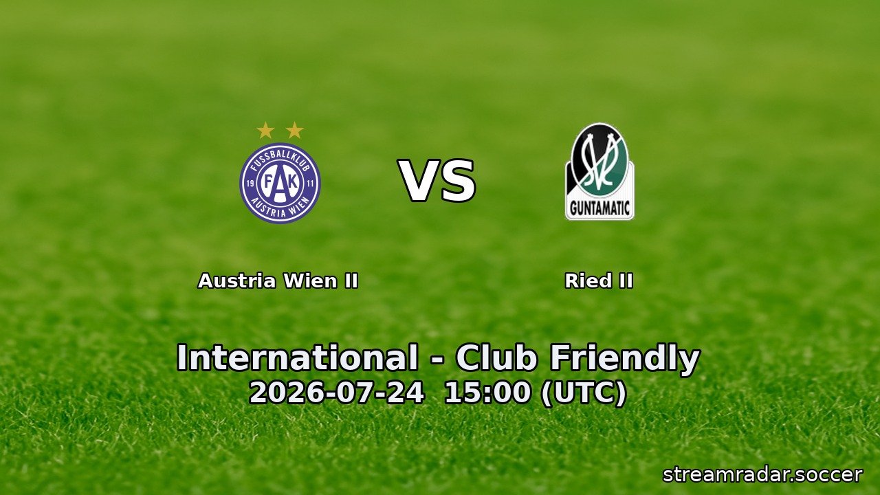 Austria Wien II vs Ried II