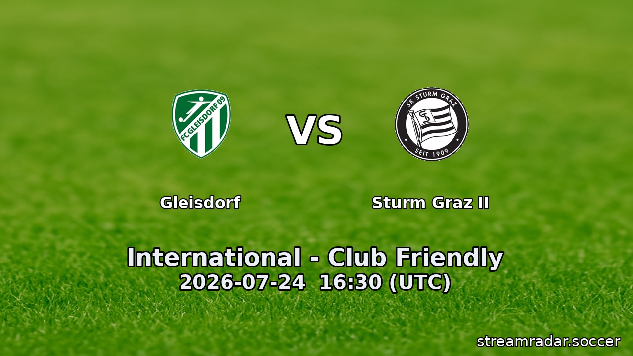 Gleisdorf vs Sturm Graz II