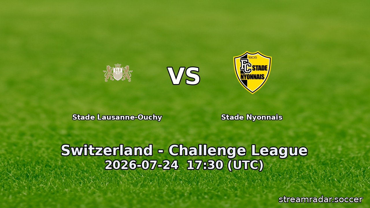 Stade Lausanne-Ouchy vs Stade Nyonnais