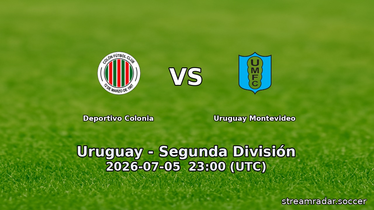 Deportivo Colonia vs Uruguay Montevideo