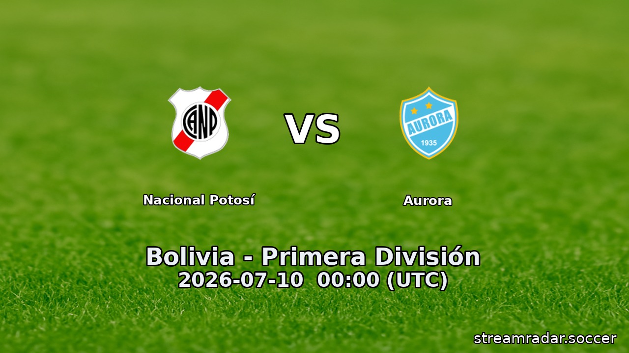 Nacional Potosí vs Aurora
