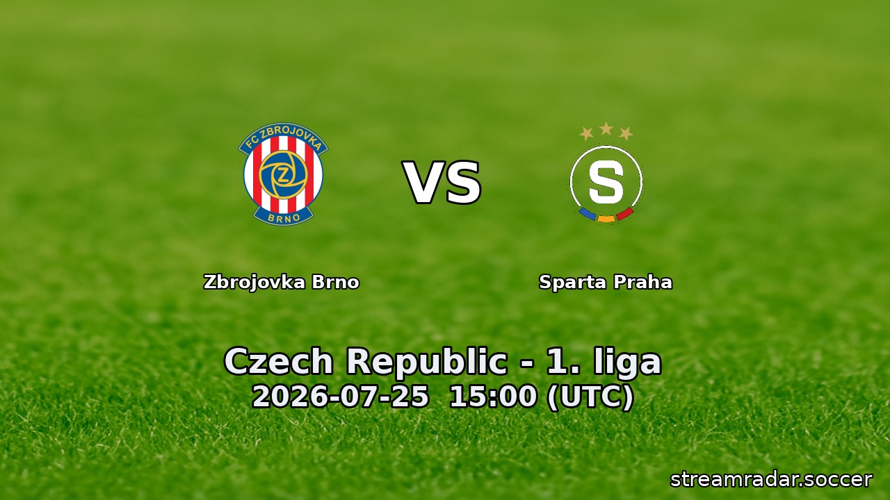 Zbrojovka Brno vs Sparta Praha