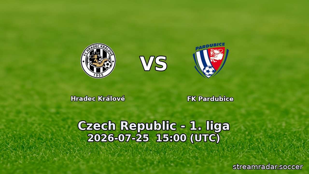 Hradec Králové vs FK Pardubice
