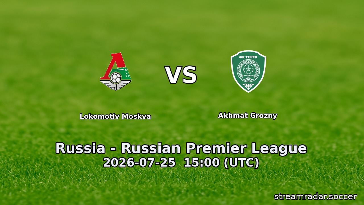 Lokomotiv Moskva vs Akhmat Grozny