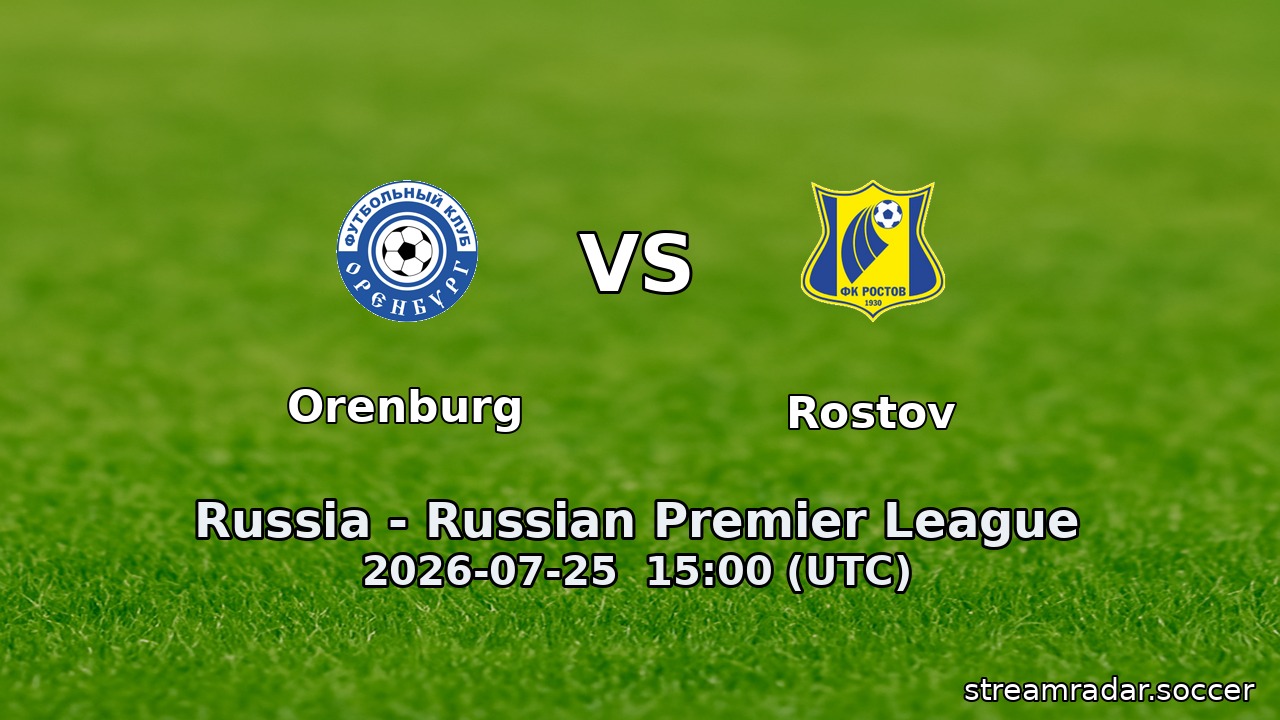 Orenburg vs Rostov