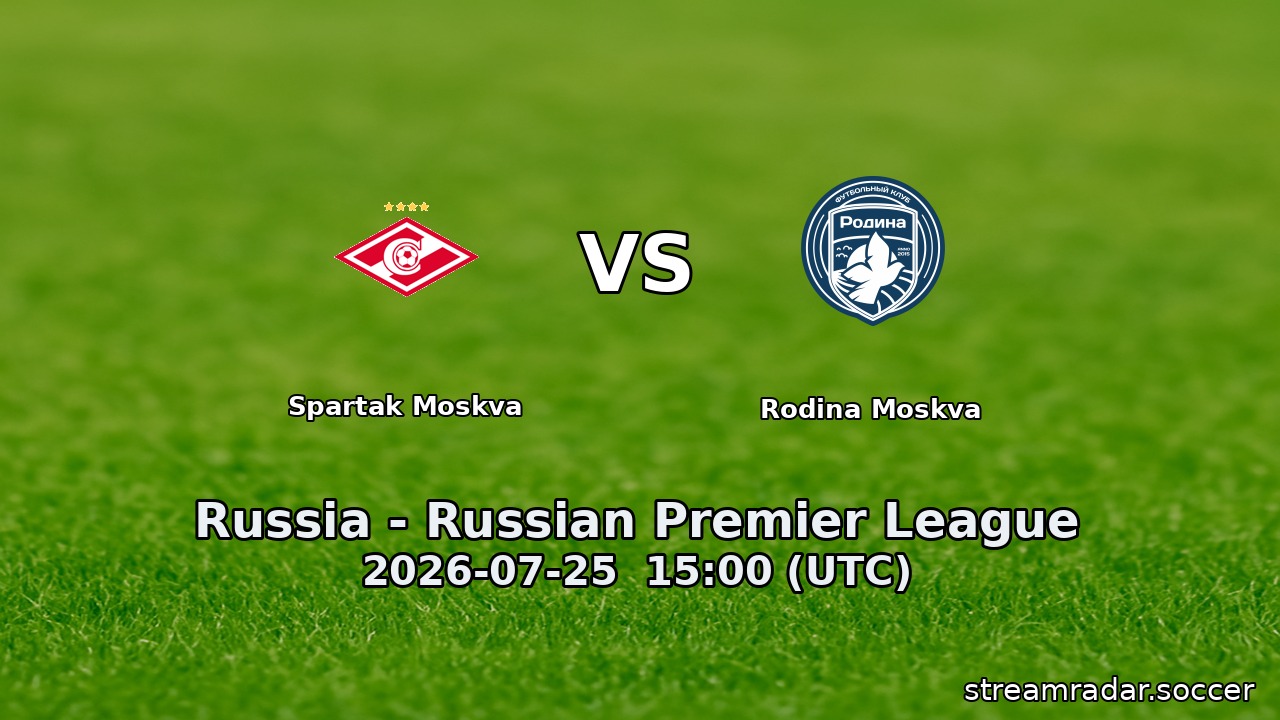 Spartak Moskva vs Rodina Moskva