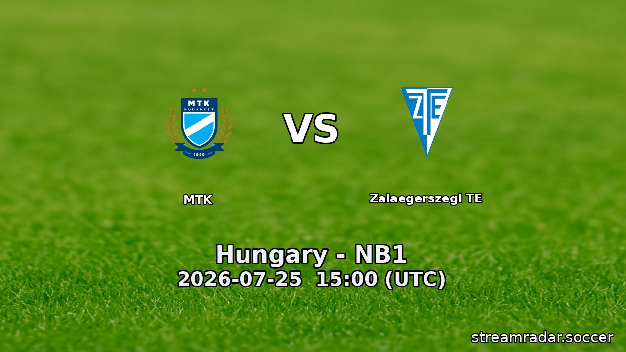 MTK vs Zalaegerszegi TE