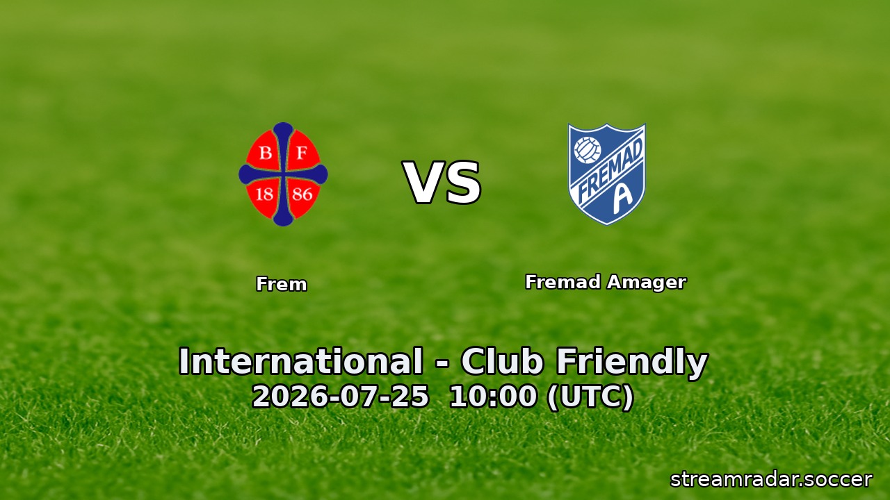 Frem vs Fremad Amager