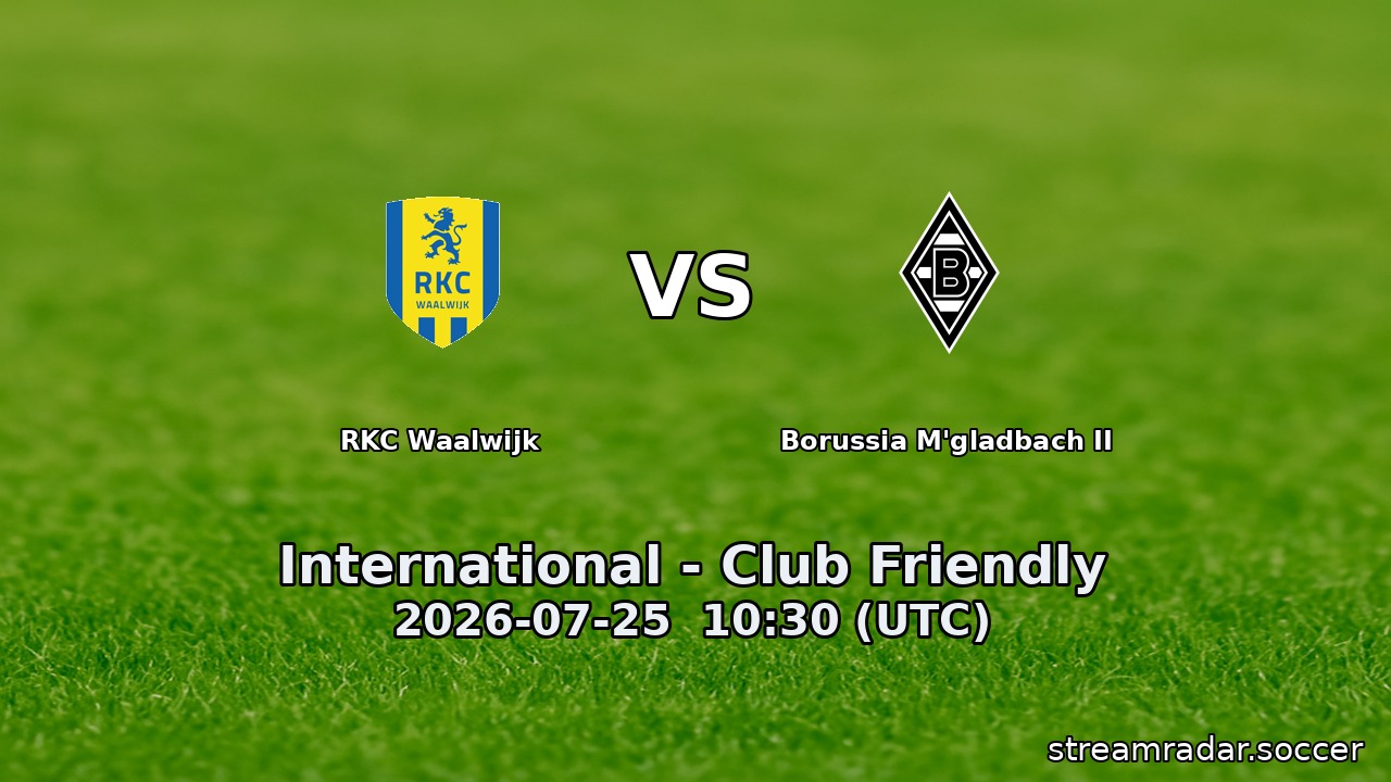 RKC Waalwijk vs Borussia M'gladbach II