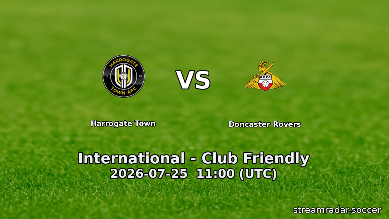 Harrogate Town vs Doncaster Rovers