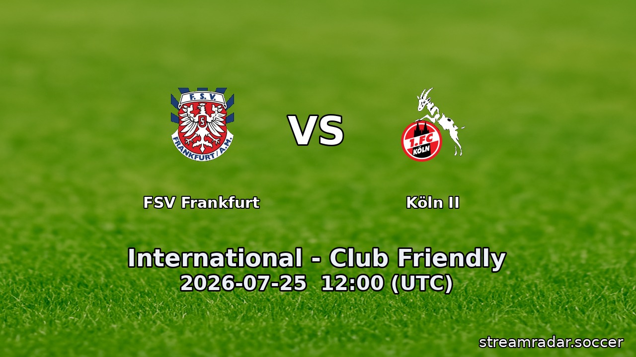 FSV Frankfurt vs Köln II