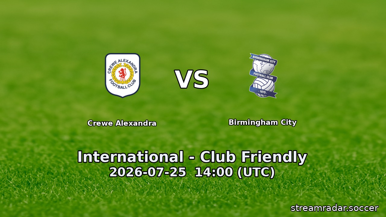 Crewe Alexandra vs Birmingham City