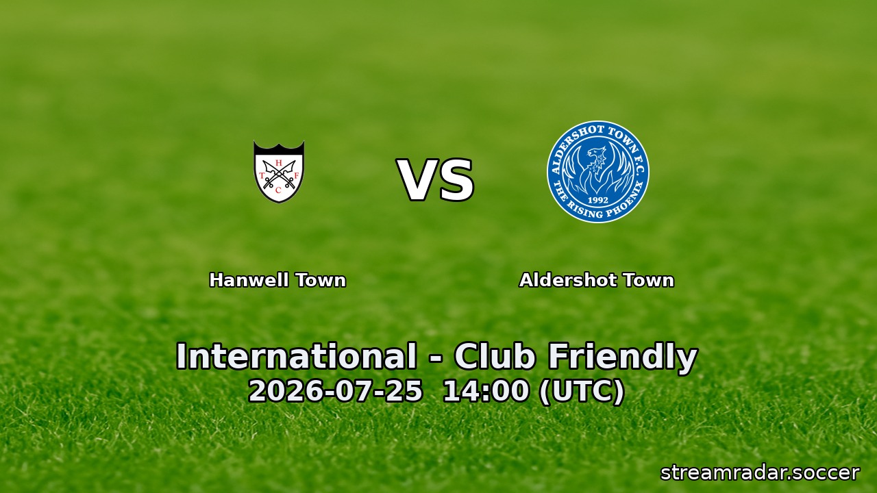Hanwell Town vs Aldershot Town
