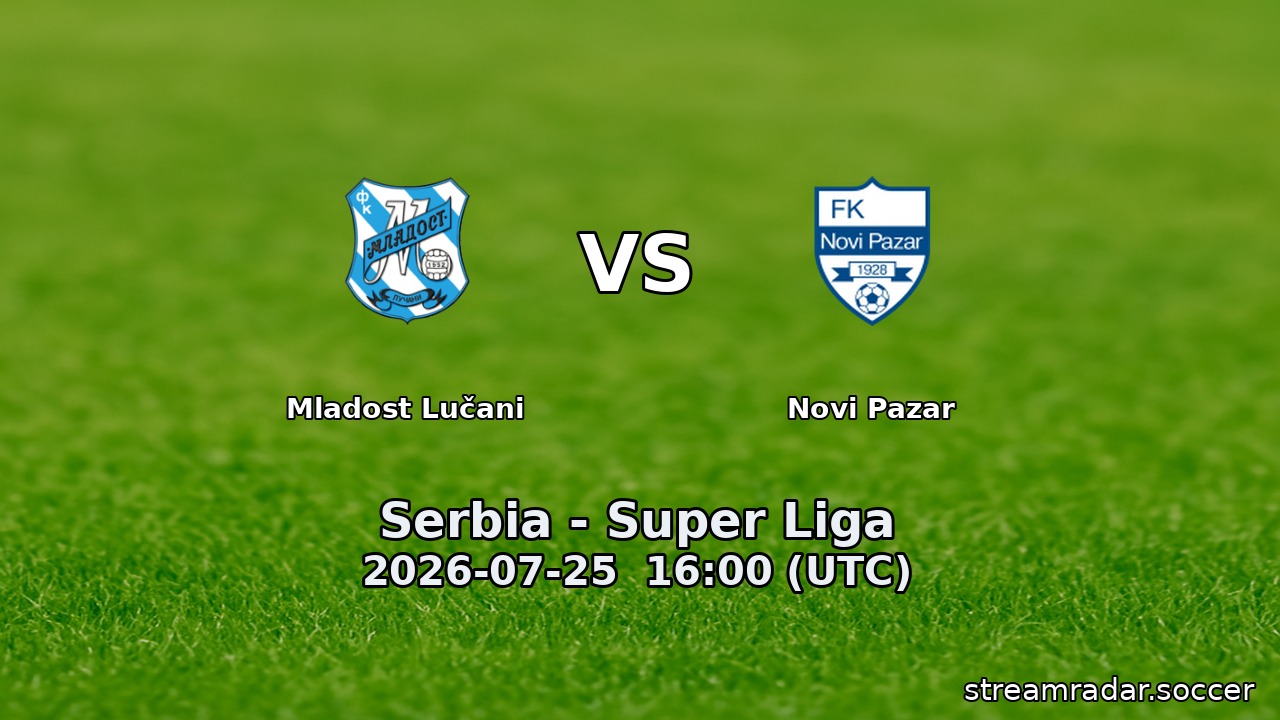 Mladost Lučani vs Novi Pazar