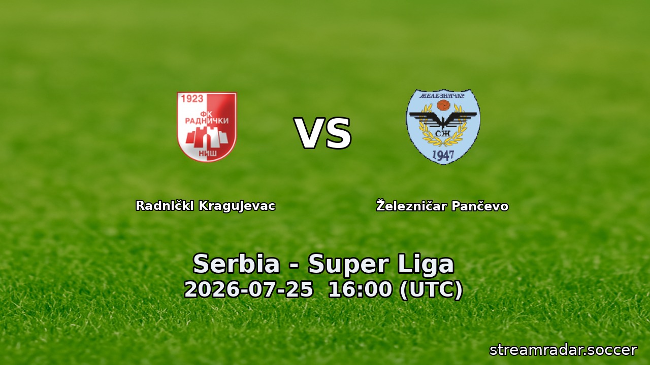 Radnički Kragujevac vs Železničar Pančevo