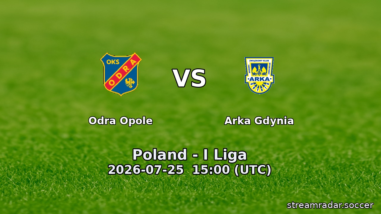 Odra Opole vs Arka Gdynia