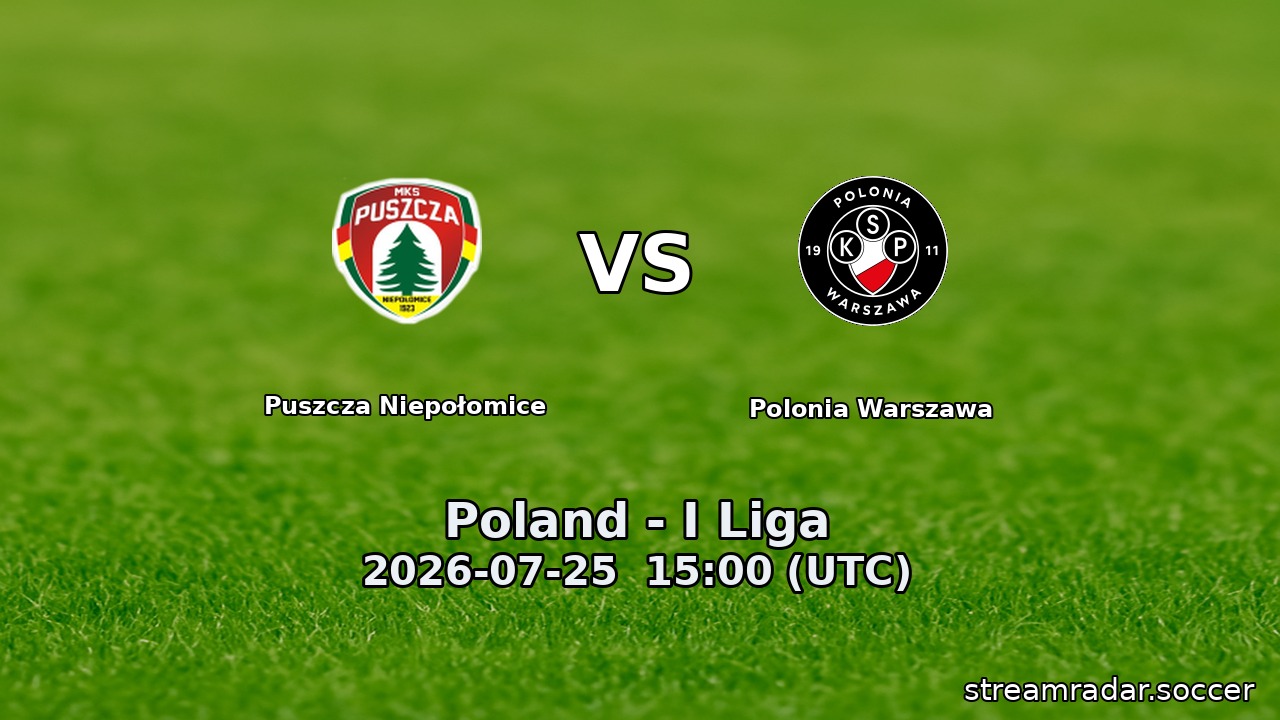 Puszcza Niepołomice vs Polonia Warszawa