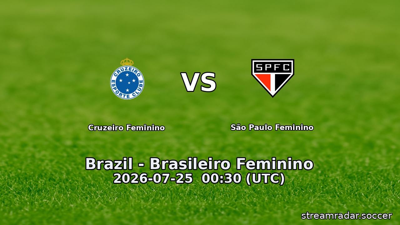 Cruzeiro Feminino vs São Paulo Feminino