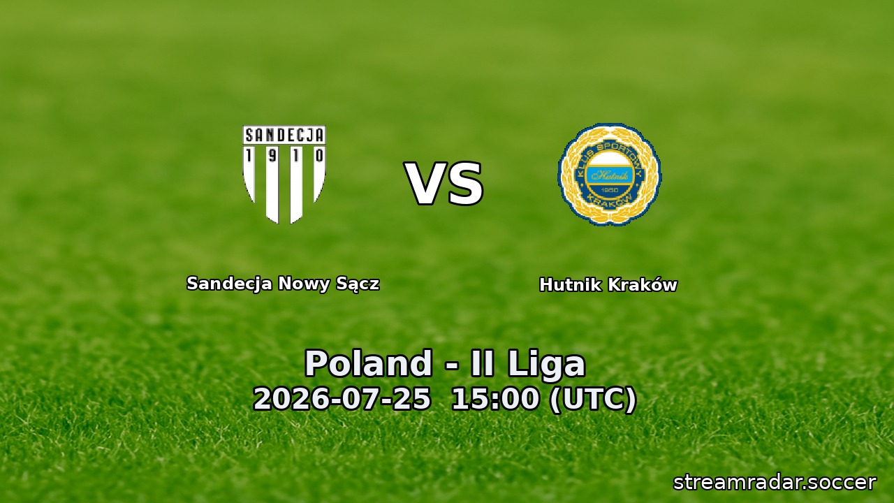 Sandecja Nowy Sącz vs Hutnik Kraków