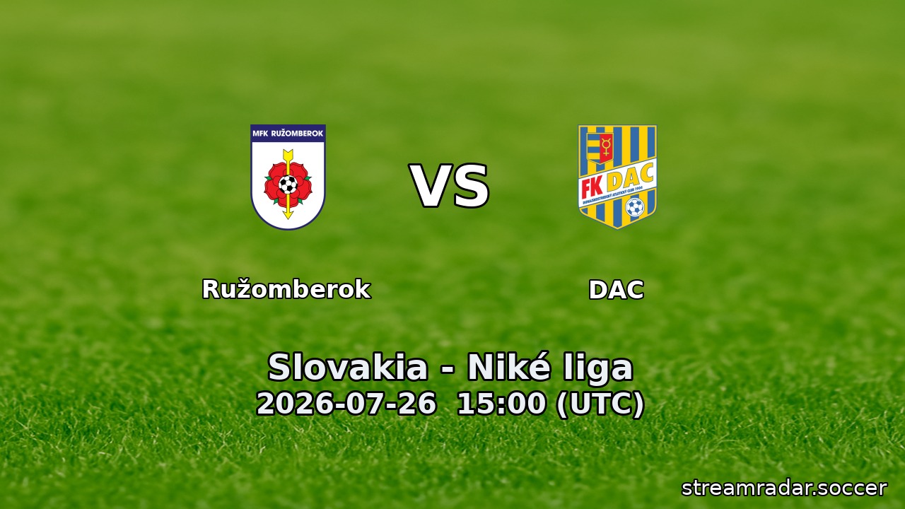 Ružomberok vs DAC