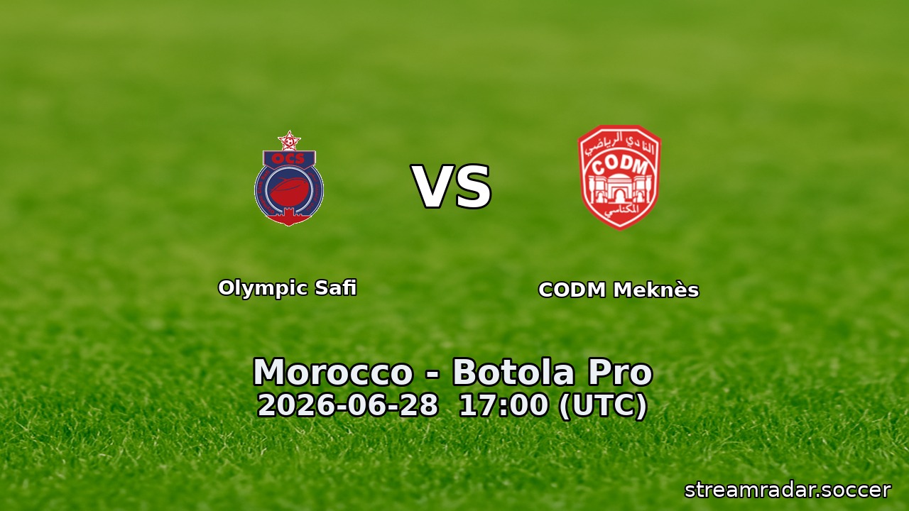 Olympic Safi vs CODM Meknès