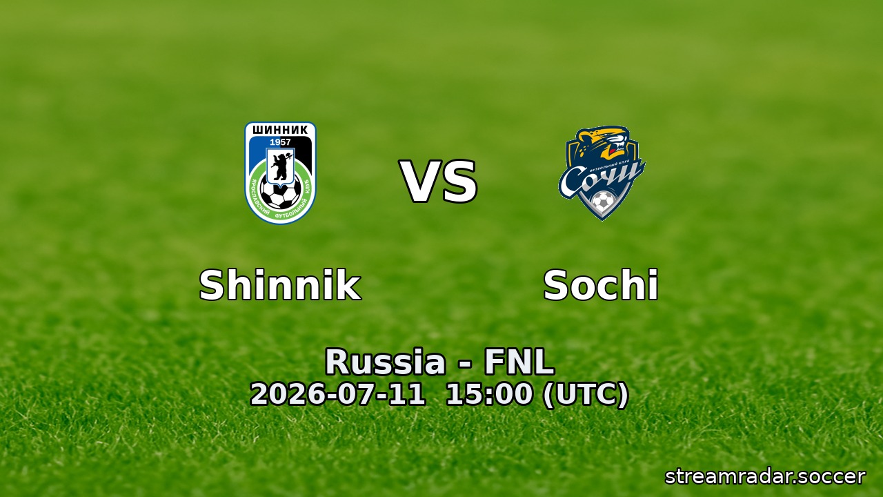 Shinnik vs Sochi