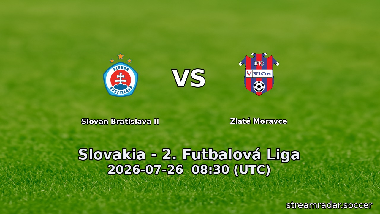 Slovan Bratislava II vs Zlaté Moravce