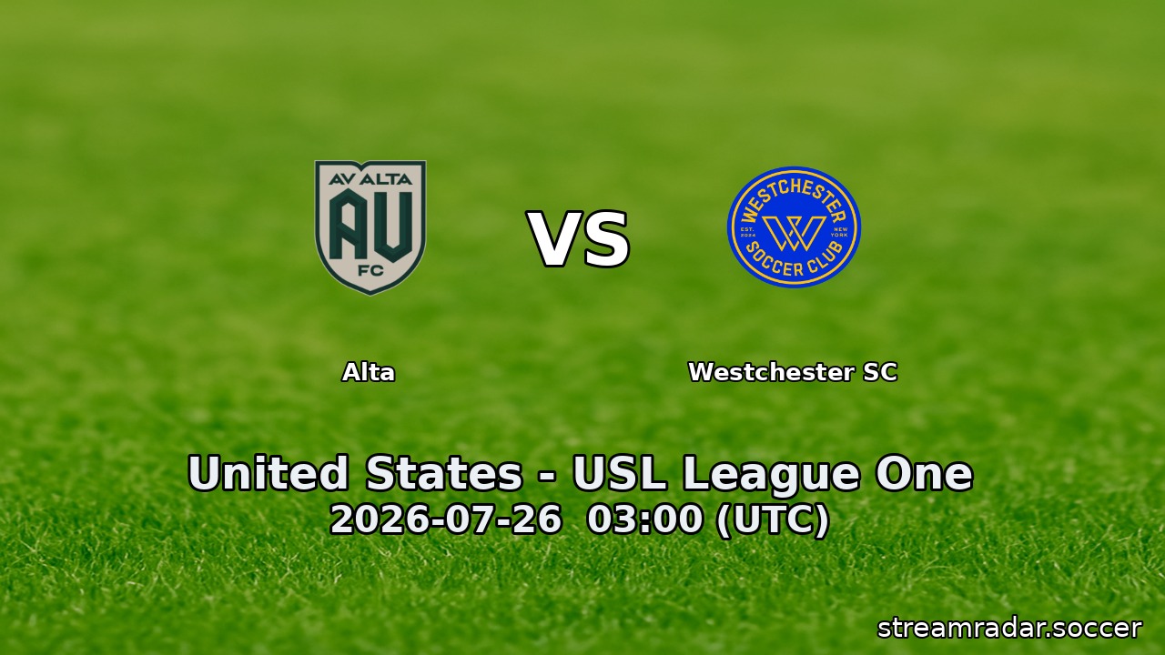 Alta vs Westchester SC