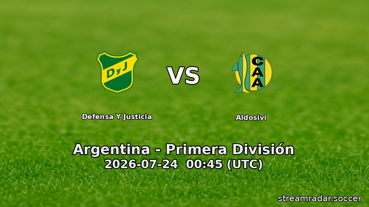 Defensa Y Justicia vs Aldosivi
