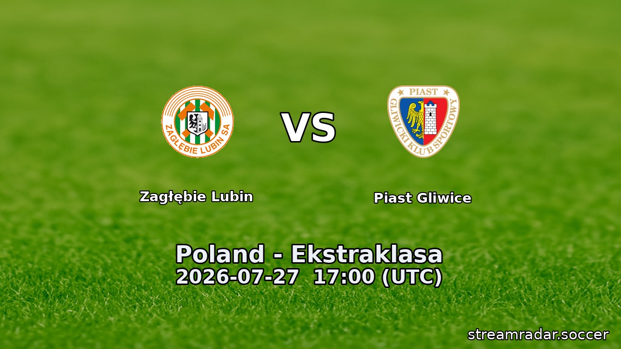 Zagłębie Lubin vs Piast Gliwice