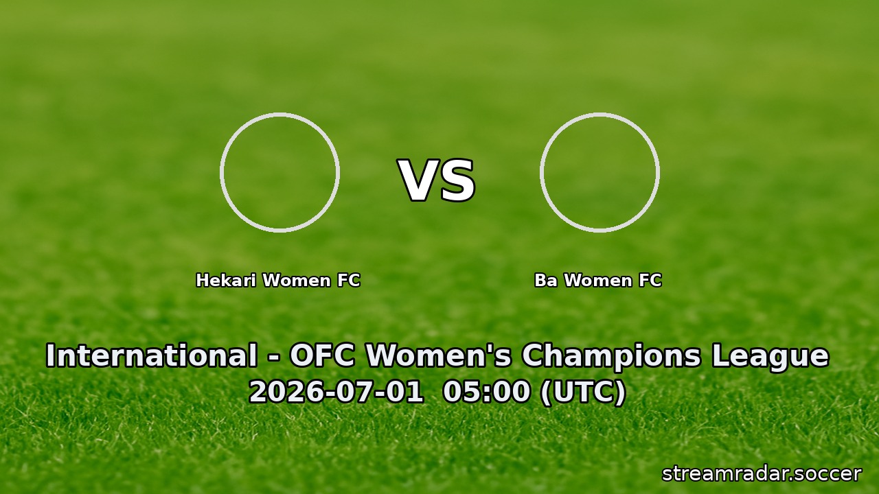 Hekari Women FC vs Ba Women FC