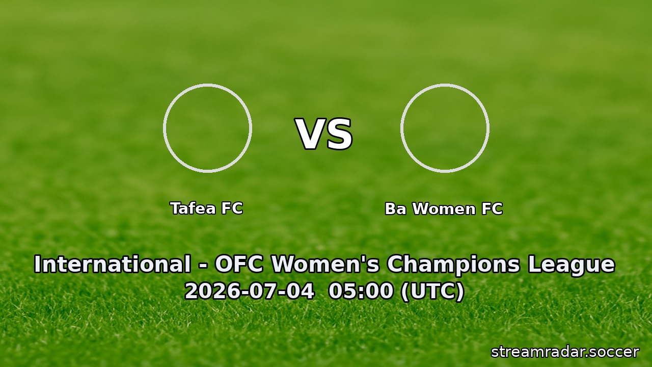 Tafea FC vs Ba Women FC