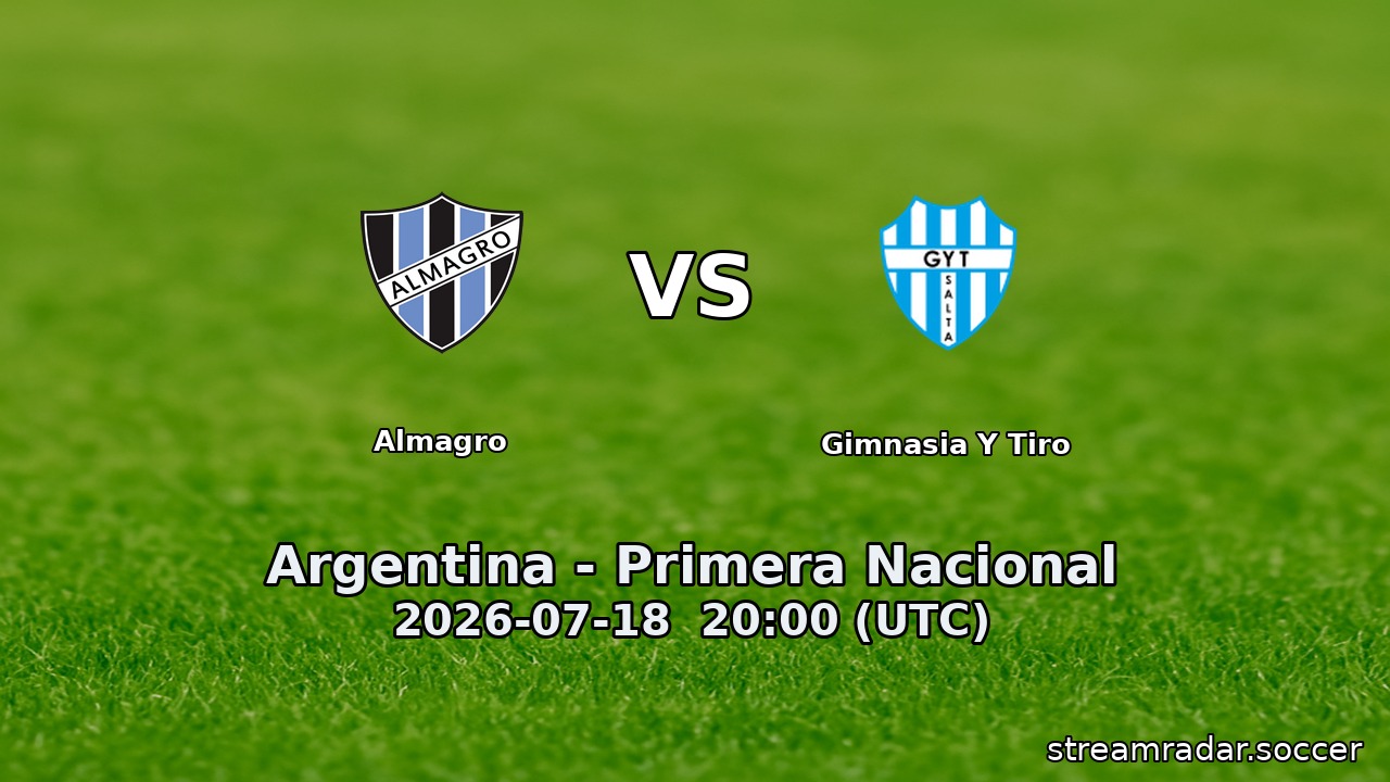 Almagro vs Gimnasia Y Tiro