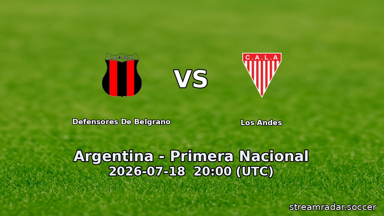 Defensores De Belgrano vs Los Andes