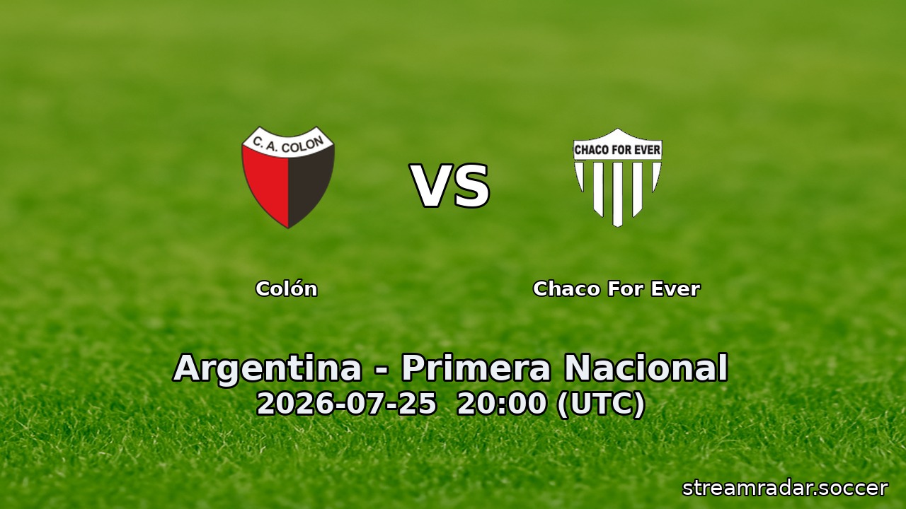 Colón vs Chaco For Ever