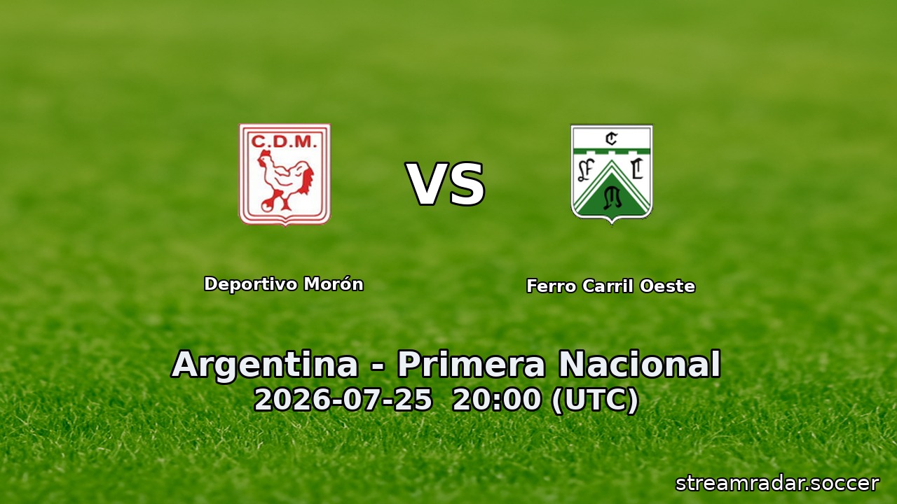 Deportivo Morón vs Ferro Carril Oeste