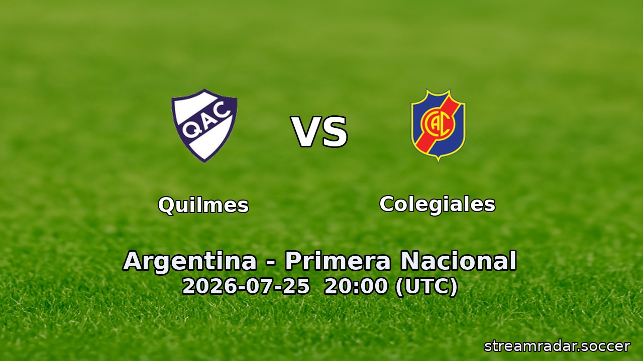 Quilmes vs Colegiales