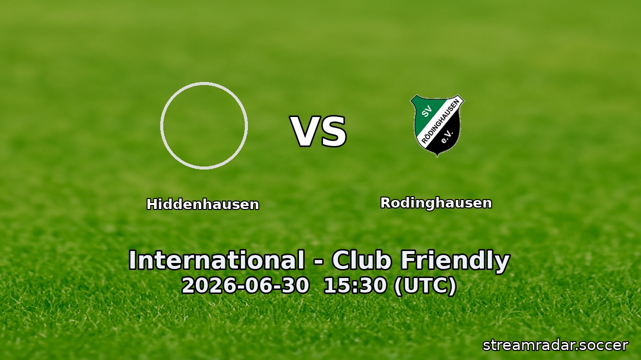 Hiddenhausen vs Rodinghausen
