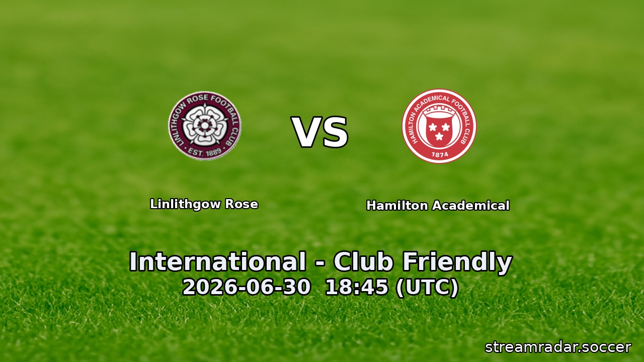 Linlithgow Rose vs Hamilton Academical