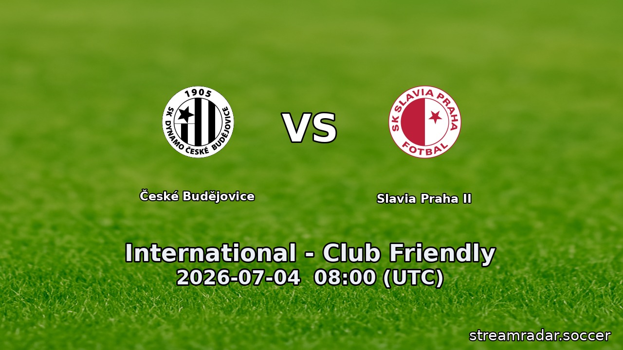České Budějovice vs Slavia Praha II