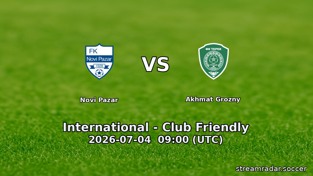 Novi Pazar vs Akhmat Grozny