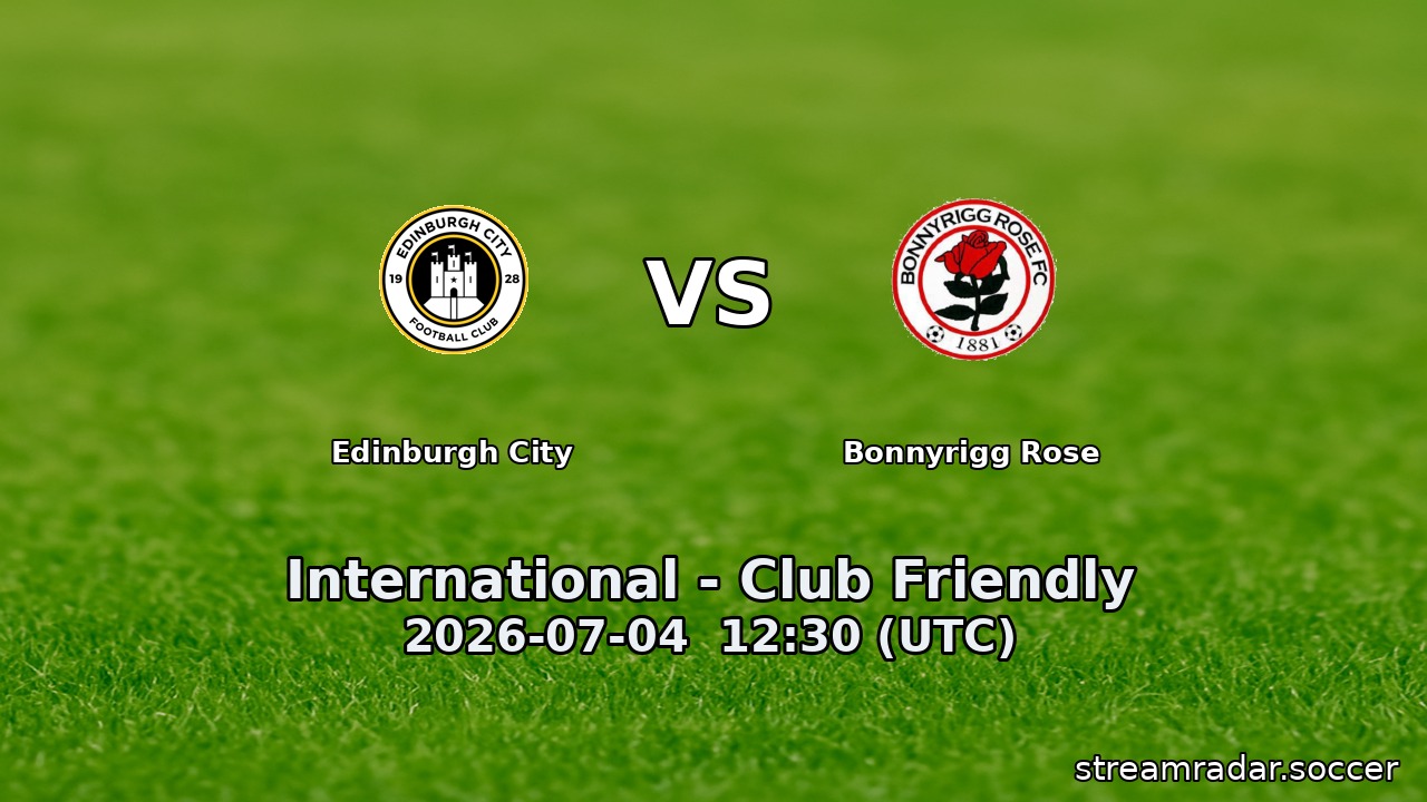 Edinburgh City vs Bonnyrigg Rose