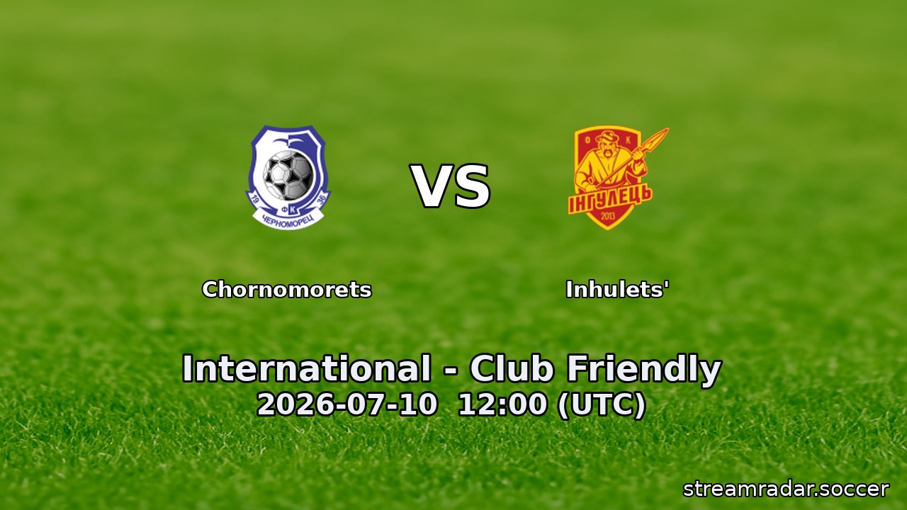 Chornomorets vs Inhulets'
