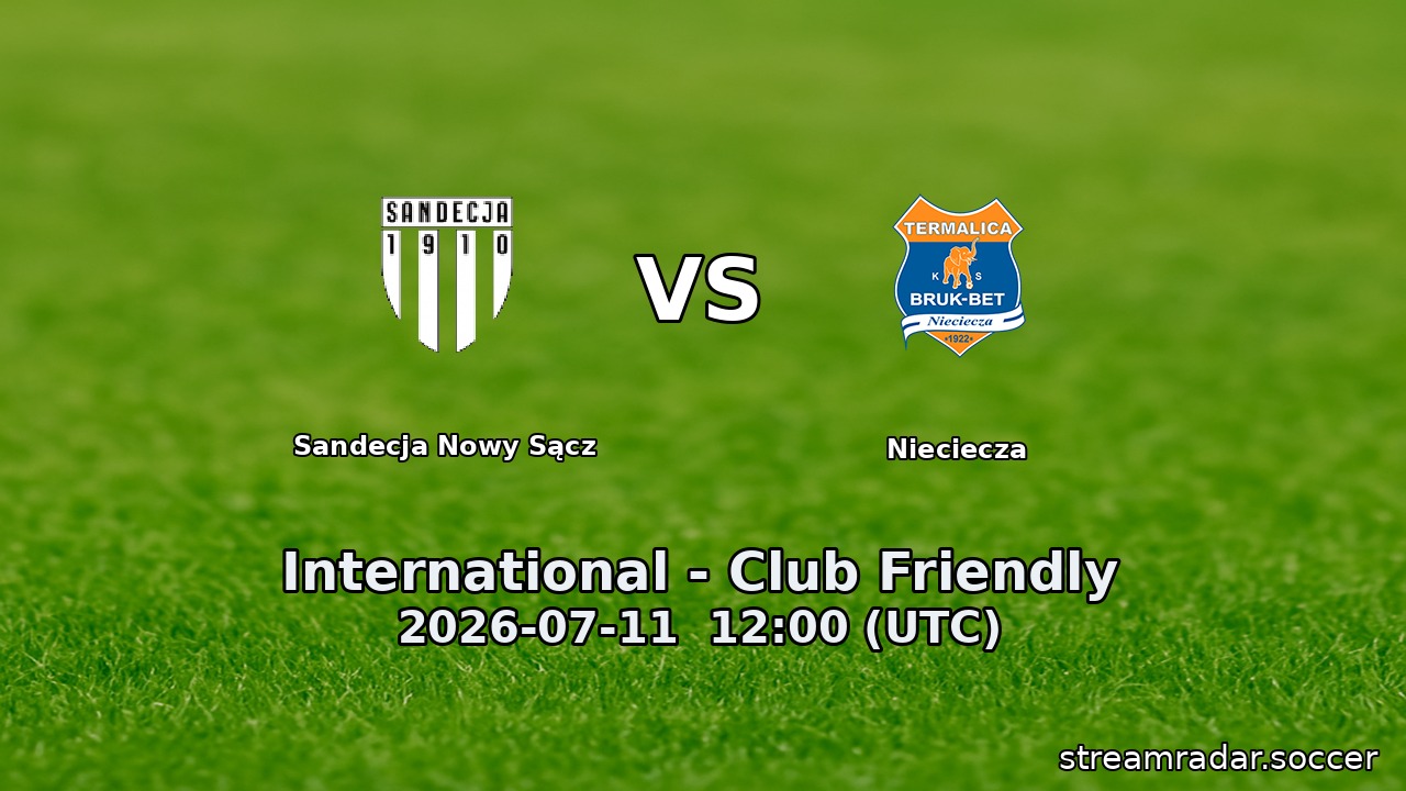 Sandecja Nowy Sącz vs Nieciecza