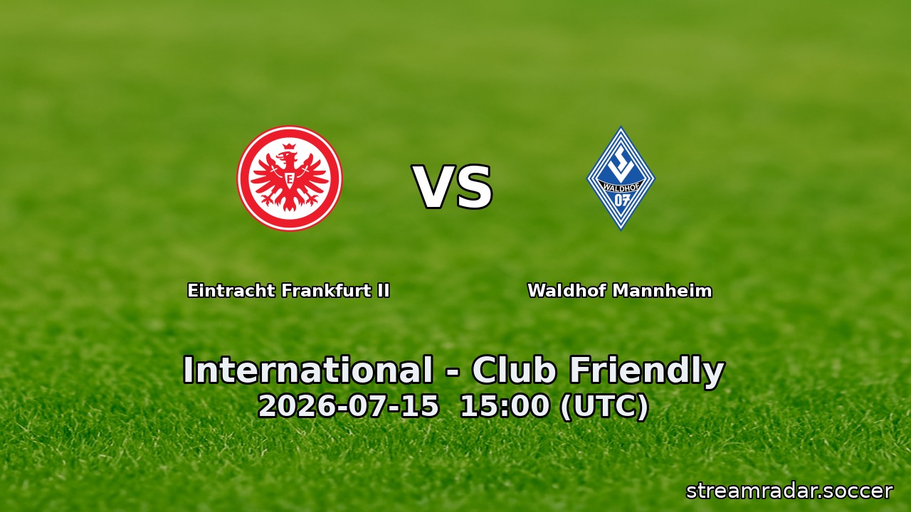Eintracht Frankfurt II vs Waldhof Mannheim