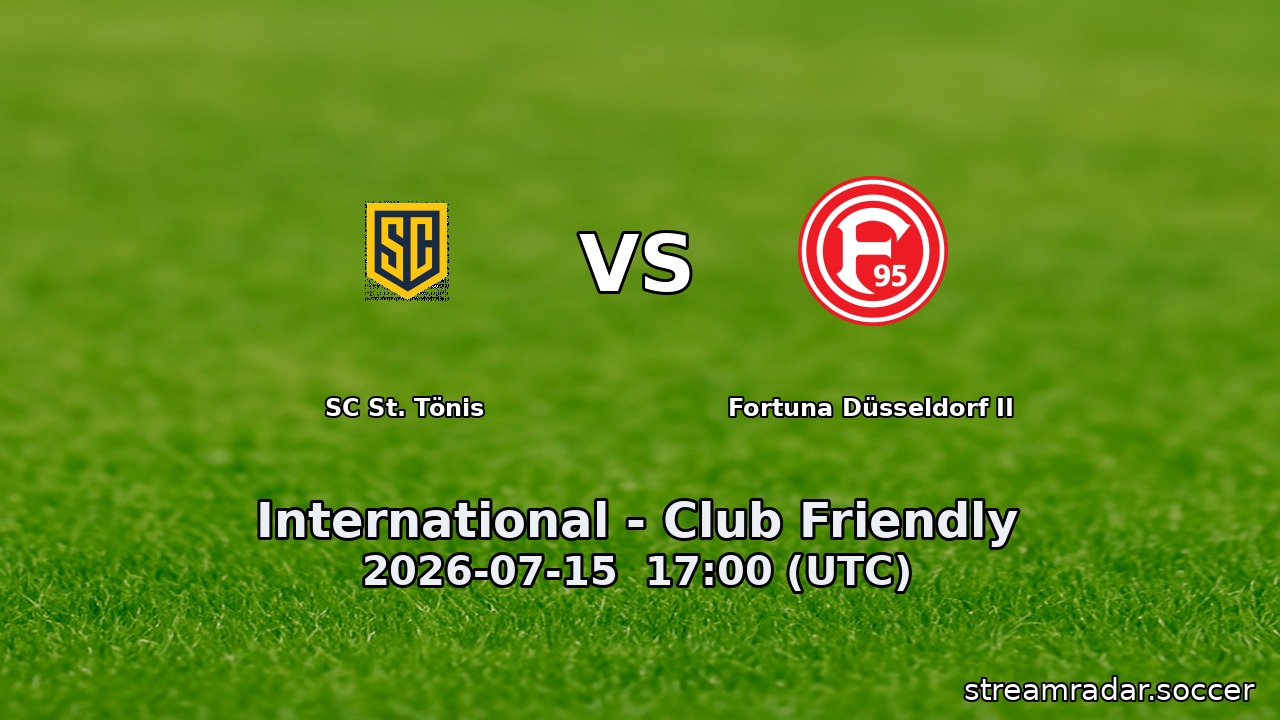 SC St. Tönis vs Fortuna Düsseldorf II