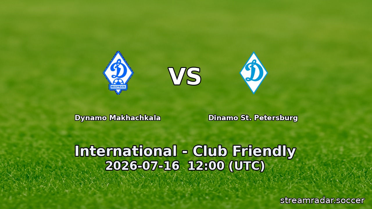Dynamo Makhachkala vs Dinamo St. Petersburg